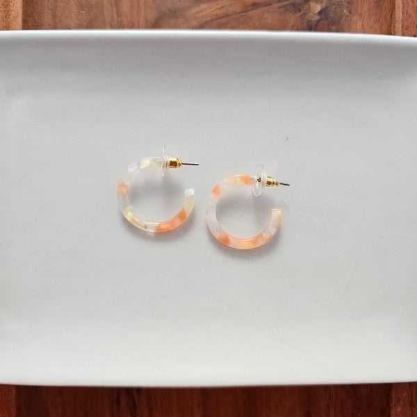 Cam Mini Hoops - Orange Dream