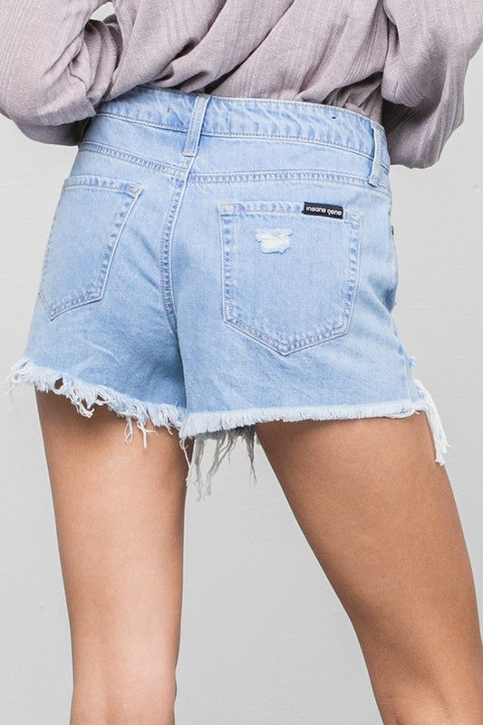 Beach Bum Ripped Frayed Denim Shorts