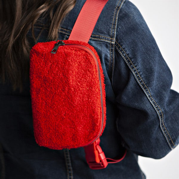 City Girl Fleece Cross Body Bag
