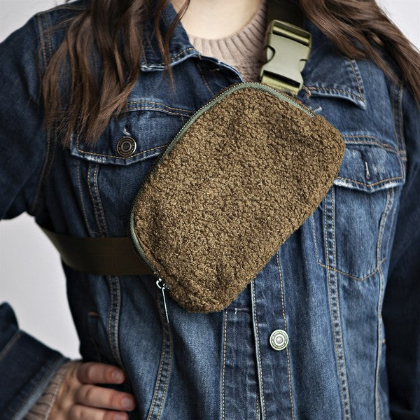City Girl Fleece Cross Body Bag