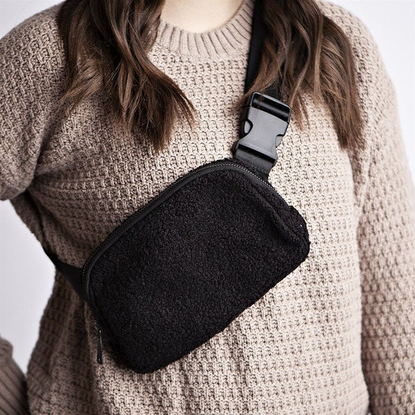 City Girl Fleece Cross Body Bag